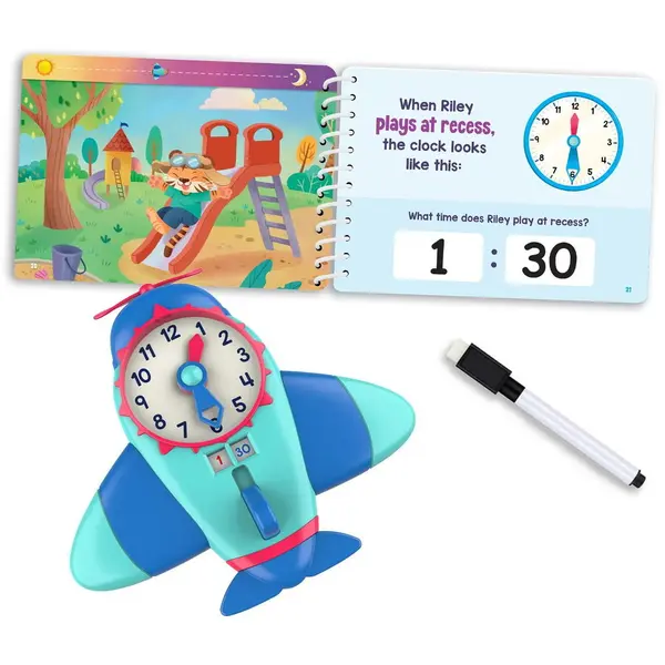 Educational Insights Set activitati cu ceas - E timpul sa invatam, Educational Insights, varsta 4 ani+, Multicolor