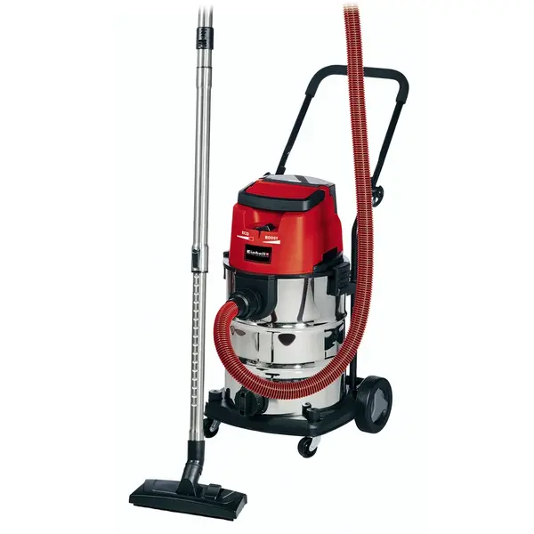Einhell Aspirator umed / uscat Einhell PXC TE-VC 36/30 Li S-Solo, vas colectare 30 L, 150 mbr, 2.5 m furtun aspirare, fara acumulator/incarcator