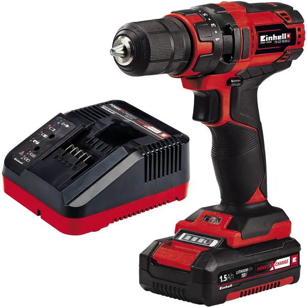 Einhell Einhell akkus fúró-csavarozó TC-CD 18/35 Li (1 db 1,5 Ah PXC,550 fordulat/perc,35 Nm, 10mm fúrótok.)