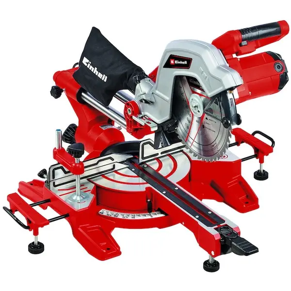 Einhell Fierastrau circular stationar (debitor lemn) cu sistem de glisare, Einhell TC-SM 254, 1800 W, 5000 RPM, 254 mm diametru disc, 85 mm adancime maxima taiere