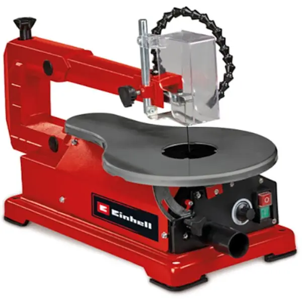 Einhell Fierastrau de traforaj Einhell TC-SS 406 E, 120 W, inaltime de taiere 50 mm, masa inclinata la 47°, viteza variabila, dispozitiv de suflare, 2 lame de ferastrau
