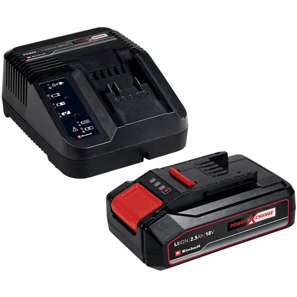 Einhell Kit acumulator si incarcator Einhell PXC 4512097, 18 V. 2.5Ah, max 720 W, Rosu-Negru