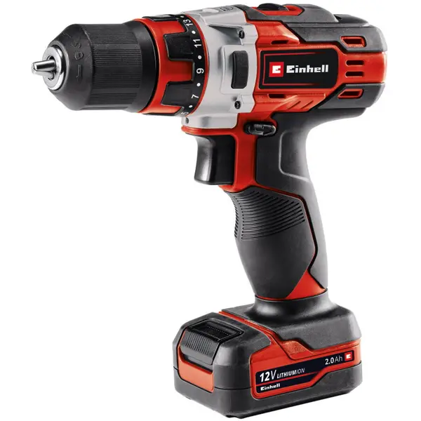 Einhell Masina de gaurit cu acumulator, Einhell, 30Nm, 1400rpm, 1x2.0Ah, Rosu/Negru