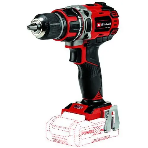 Einhell Masina de gaurit / insurubat Einhell Power X-Change TE-CD 18/50 Li BL Solo, 18 V, 50 Nm, 20 trepte cuplu, mandrina 13 mm, 2 viteze, livrat fara acumulator si incarcator