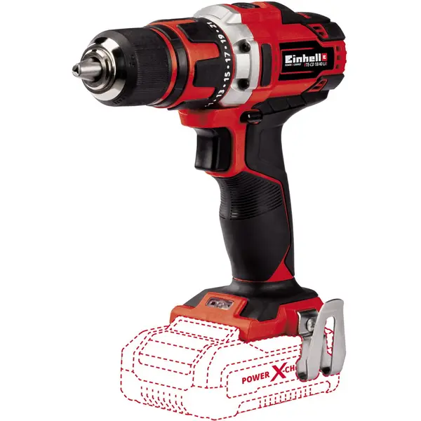 Einhell Masina de gaurit / insurubat Einhell PXC TE-CD 18/40 Li-Solo, 18 V, 40 Nm, 21 trepte cuplu, mandrina 13 mm, fara acumulator/incarcator