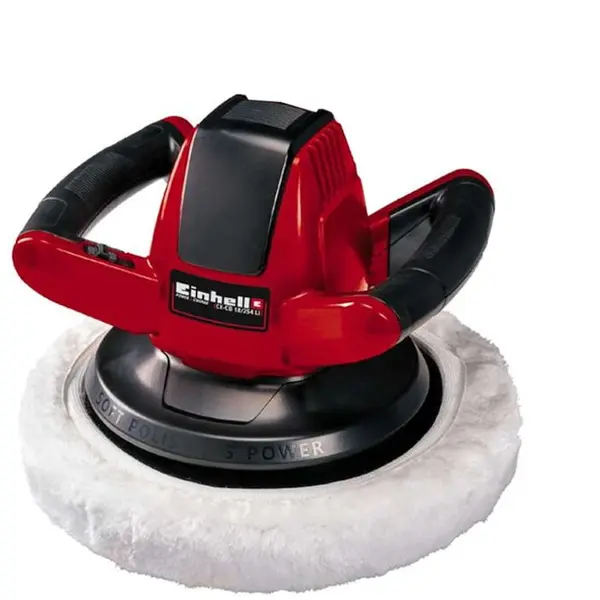 Einhell Masina de polisat auto PXC Einhell CE-CB 18/254 Li - Solo, Fara acumulator, 18 V, Diametru 254 mm + boneta textila + boneta sintetica