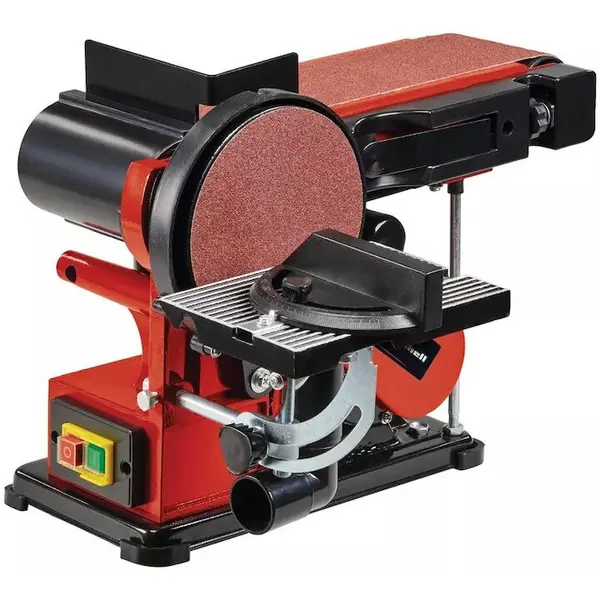 Einhell Masina de slefuit cu banda/disc Einhell Classic TC-US 380, 380 W, viteza benzii de slefuit 292 m/min, viteza discului de slefuit 1.450 rpm, 1x banda de slefuit K80, 1x smirghel pe disc K80