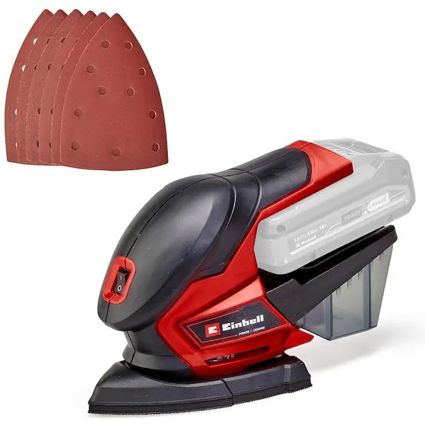 Einhell Masina de slefuit orbitala Einhell Power-X-Change TE-OS 18/150 Li Solo, 18 V, 1.6 mm circuit oscilant, 150x150x100 mm suprafata slefuire, fara acumulator si incarcator