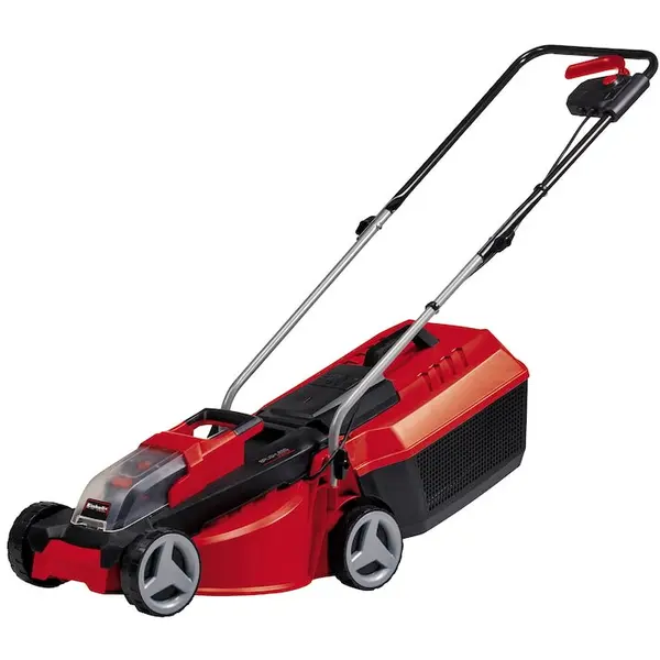 Einhell Masina de tuns gazon/iarba pe acumulator Einhell PXC GE-CM 18/30, latime taiere 30 cm, 3 trepte de taiere, inaltime de taiere 30-70 mm, sac colector 25 L, contine: acumulator Li-Ion 18V 3 Ah + incarcator rapid
