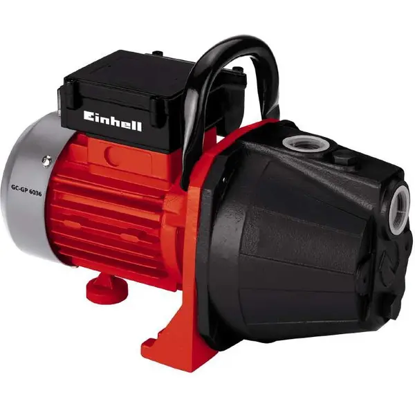 Einhell Pompa apa de suprafata pentru apa curata Einhell GC-GP 6036,carcasa fonta,600 W, 3600 l/h, 4 bar, inaltime refulare 40 m,adancime absorbtie 8 m, Rosu-Negru