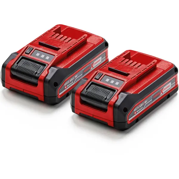 Einhell Set 2 acumulatori Einhell 18V 4Ah PXC Plus Twinpack, Li-ion, control al nivelului de incarcare, fara incarcator)