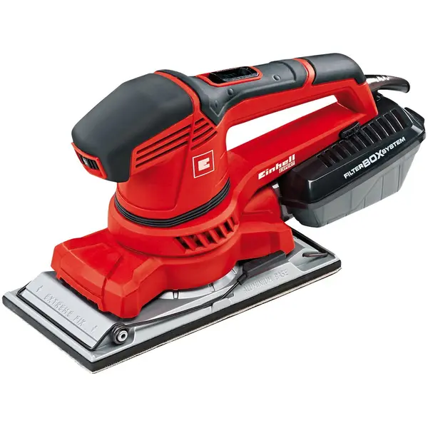 Einhell Slefuitor orbital Einhell TE-OS 2520 E, 250 W, 230 V, 24.000 oscilatii/min, 230x115/280x115 mm dimensiune banda, viteza reglabila, maner ergonomic, Rosu-Negru