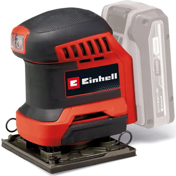 Einhell Slefuitor orbital pe acumulator Einhell Expert TE-OS 18/113 3X Li-Solo Power X-Change , 18 V, 3x placi de Slefuit interschimbabile, circuit orbital de 1.8 mm, livrat fara acumulator si incarcator, Negru-Rosu