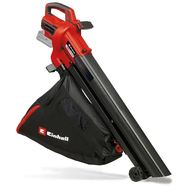 Einhell Suflanta si aspirator cu tocator pentru frunze Einhell GC-EL 3000 E, putere 3000 W, sac colector 45 L, debit aer de suflare 300 km/h, putere maxima de aspirare 840 mc/h