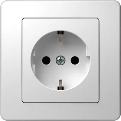 Ekonomik Priza SCHUKO 1P 16A ST IP20 Alb, TEM Modul TEM-VE10PW-B