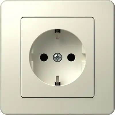Ekonomik Priza SCHUKO 1P 16A ST IP20 Crem, TEM Modul TEM-VE10IW-B