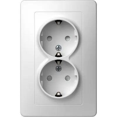 Ekonomik Priza SCHUKO 2P 16A ST IP20 Alb, TEM Modul TEM-VE16PWKS-B