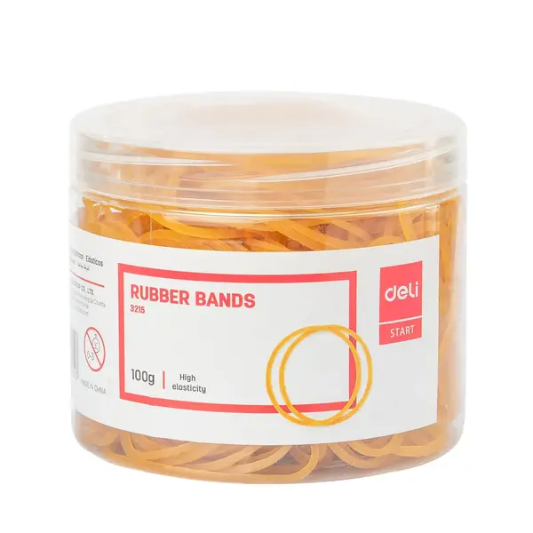 Elastic bani 100 g cutie plastic Deli Elastic bani 100 g cutie plastic Deli