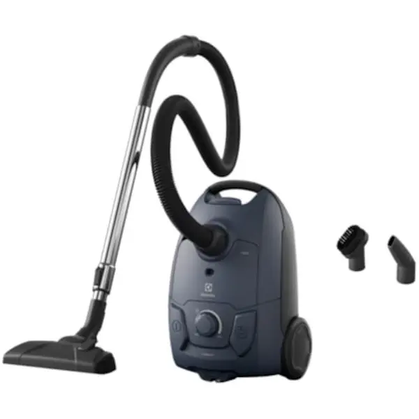 Electrolux Aspirator cu sac Electrolux Seria 300 EB31C1DB, 750W, 31% plastic reciclat, filtru HEPA lavabil, tub telescopic, raza de actiune 7,5 m, accesorii 2in1 in bord, Albastru denim