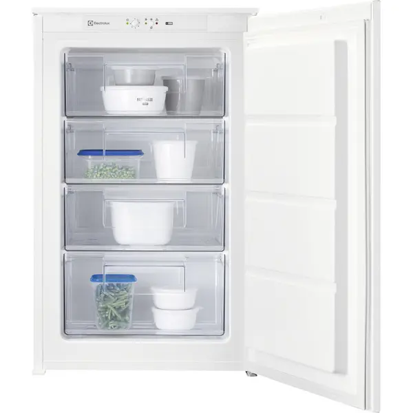 Electrolux Congelator incorporabil Elecrolux LUB3AE88S, 98 l, 4 sertare, LowFrost, FastFreeze, Control touch, Clasa E, H 87 cm, Alb