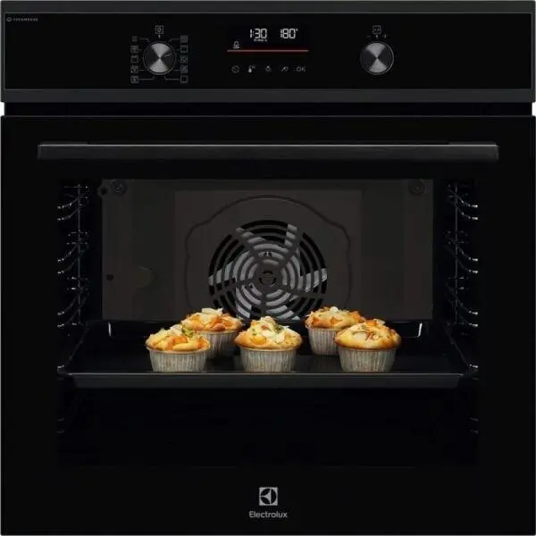 Electrolux Cuptor incorporabil Electrolux EOD6F77H, Electric, 72 l, Autocuratare catalitica, SteamBake, Senzor gatire, Timer cu display electronic, Grill, Negru