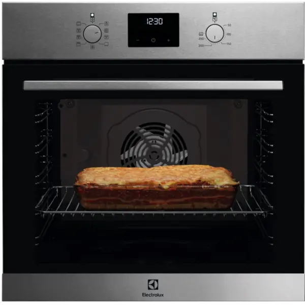 Electrolux Cuptor incorporabil Electrolux EOF3F50TX, Electric, 72 l, Autocuratare catalitica, Surround Cook, Timer cu display electronic, Grill, Clasa A, Inox