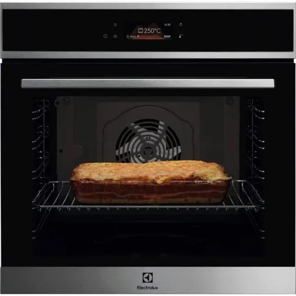 Electrolux Cuptor incorporabil Electrolux LOE8F38X, Electric,Autocuratare catalitica, Control touch, 99 de programe predefinite, Inchidere amortizata a usii, volum net 72 L, Clasa A+, Negru+Inox