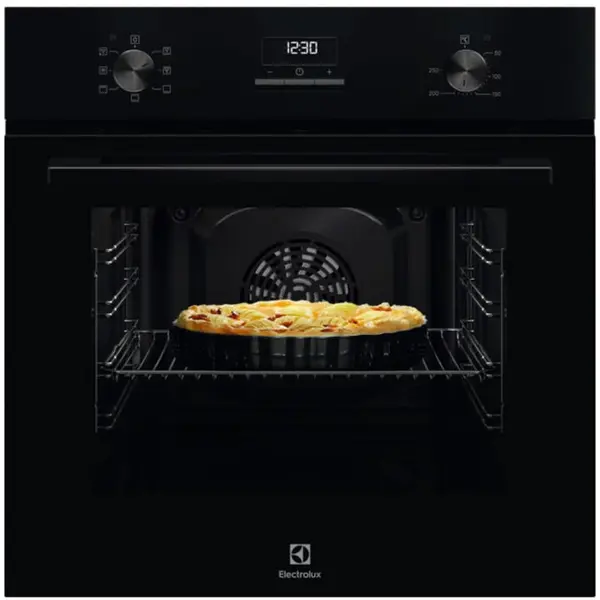 Electrolux Cuptor incorporabil Electrolux LOH3H00BK, Electric, 65 l, Grill, Timer cu display electronic, Clasa A, Negru