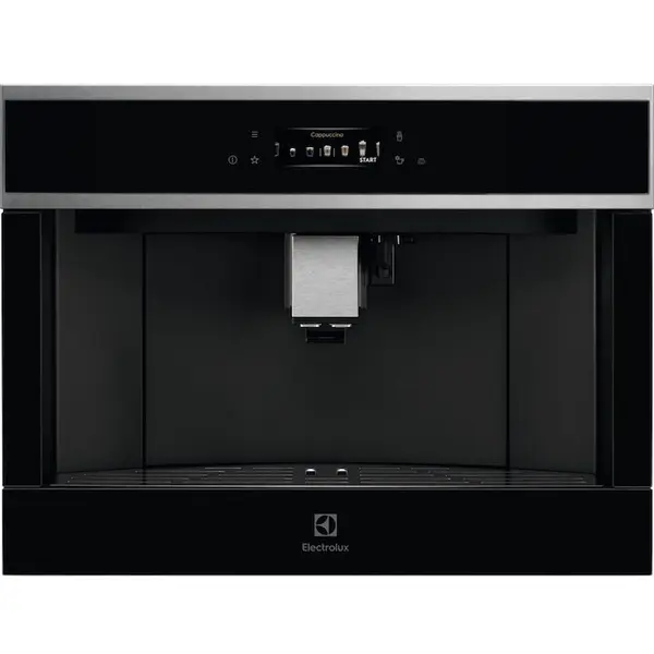 Electrolux Espressor incorporabil automat Electrolux, Seria 900 PRO, Control touch, 12 programe, Display TFT activ, Capacitate rezervor apa 2.5 l, Capacitate rasnita 350 grame, Indicator reumplere cafea si apa, Inox antiamprenta
