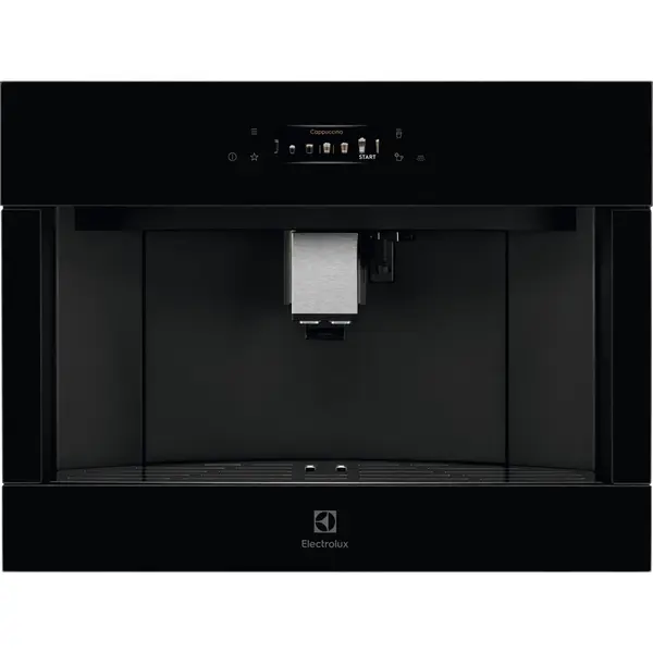 Electrolux Espressor incorporabil automat Electrolux Seria 900 PRO, Control touch, 12 programe, Display TFT activ, Capacitate rezervor apa 2.5 l, Capacitate rasnita 350 grame, Indicator reumplere cafea si apa, Sticla neagra