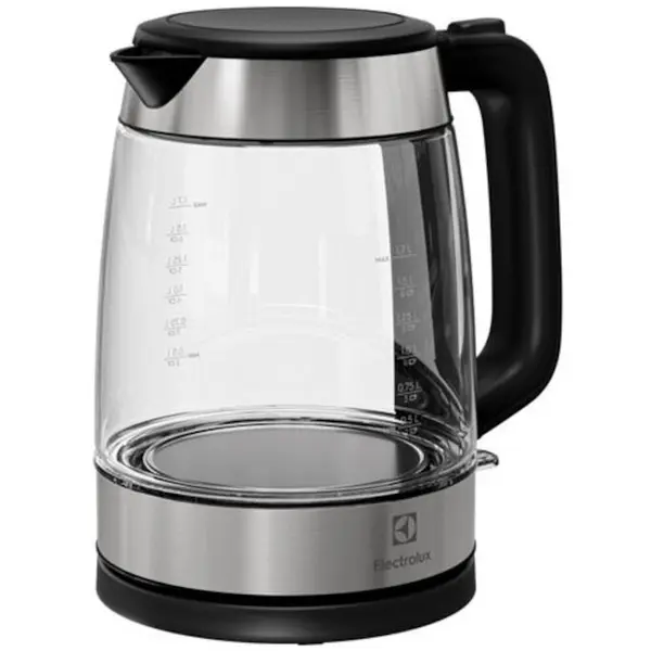Electrolux Fierbator de apa Electrolux E4GK1-4GB, 1.7 l, 2200 W, Rotatie 360 grade, Sticla, Inox