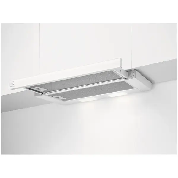 Electrolux Hota telescopica incorporabila Electrolux LFP326FW, Putere de absorbtie 410 mc/h, 1 motor, 60 cm, Alb
