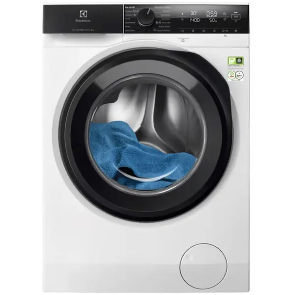 Electrolux Masina de spalat rufe Electrolux Ecoline EW8F4482E, 8 kg, 1400 RPM, Clasa A, Motor Inverter, UltraCare, TimeManager, Program Abur Improspatare/EasyIron, Rapid 20 min, Alb