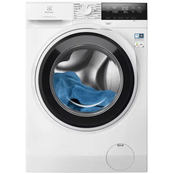 Electrolux Masina de spalat rufe Electrolux EW6F3484E, 8 kg, 1400 rpm, Clasa A, Motor Inverter cu MagnetPermanent, Display LED, SensiCare, TimeManager, Alb