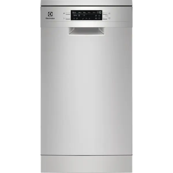 Electrolux Masina de spalat vase Electrolux ESG43310SX, 10 seturi, 8 programe, Clasa D, Motor Inverter, Display LED, 45 cm, Inox