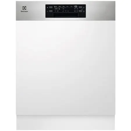 Electrolux Masina de spalat vase semi-incorporabila Electrolux EES47300IX, 13 seturi, 8 programe, Clasa D, Motor inverter, 60 cm