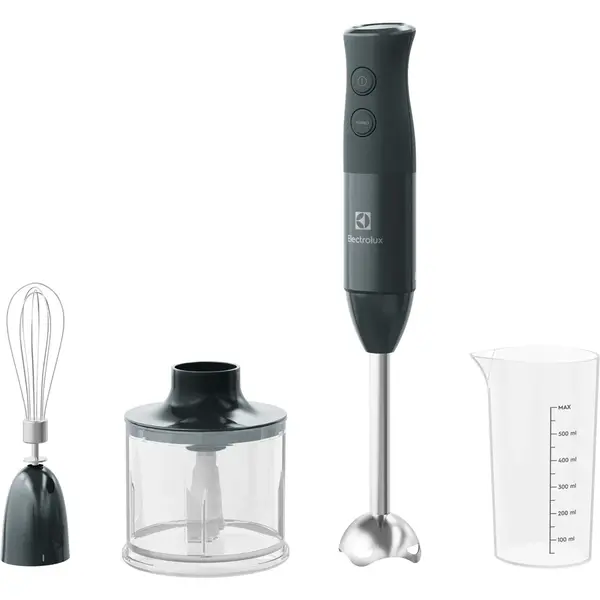 Electrolux Mixer vertical Electrolux E4HB1-6GG, 600W, chopper, tel, pahar gradat, viteza variabila, gri inchis