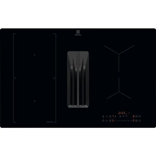 Electrolux Plita incorporabila Electrolux ECC83410CK, inductie + hota integrata, 4 zone de gatit, 80 cm, Negru