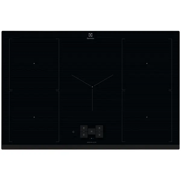 Electrolux Plita incorporabila Electrolux EIS87583, Inductie, 5 zone de gatit, Booster, Control touch, Timer, Conectivitate hota, Ecran TFT, SenseBoil, 78 cm, Negru
