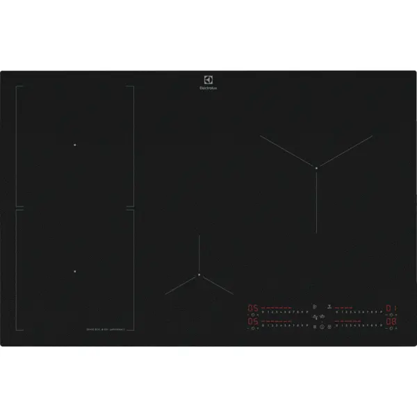 Electrolux Plita incorporata cu inductie Electrolux EIS87453IZ, SenseBoil&Fry, functie Bridge, Hob2Hood, 80 cm, Negru