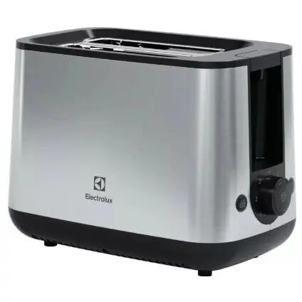 Electrolux Prajitor de paine Electrolux E3T1-3ST, 800 W, 2 Felii, 7 setari pentru rumenire, Negru/Argintiu