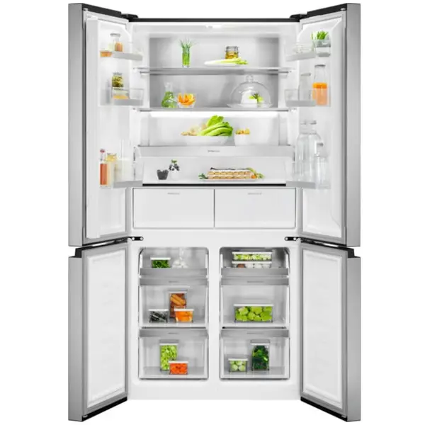 Electrolux Side by side Electrolux ELT9VE52U0, Capacitate 522 l, No frost, Clasa E, Afisaj LCD, Touch control, Iluminare LED, H 190 cm, Inox