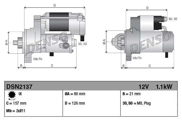 Electromotor (12V, 1,1kW)