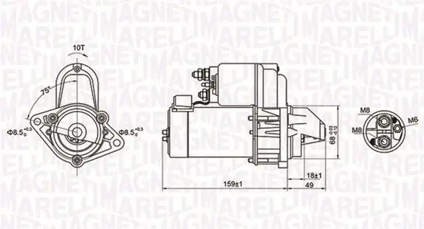 Electromotor (12V, 1,1kW) MERCEDES C T-MODEL (S204), C (W204); FIAT STILO; OPEL AGILA, ASTRA G, ASTRA G CLASSIC, ASTRA H, ASTRA H GTC, COMBO, COMBO TOUR, CORSA B, CORSA C, CORSA D, MERIVA A 1.0-1.8 du