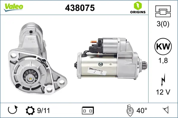 Electromotor (12V, 1,8kW) potrivit MERCEDES V (638 2); AUDI A3; FORD GALAXY I; SEAT ALHAMBRA, CORDOBA, CORDOBA VARIO, IBIZA II, INCA, LEON, TOLEDO I, TOLEDO II; SKODA OCTAVIA I 1.4-2.9 08.76-12.10