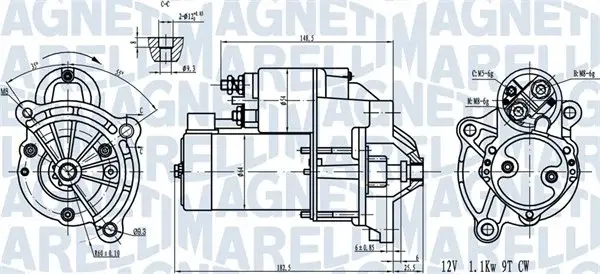 Electromotor (12V, 1kW) potrivit CITROEN AX, BERLINGO, BERLINGO MINIVAN, BX, C15, C15 MINIVAN, C2, C3 I, C3 II, C4 I, C-ELYSEE, NEMO, SAXO, XSARA, XSARA PICASSO, XSARA HATCHBACK 1.0-1.6ALK 02.83-