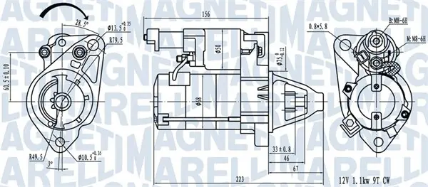 Electromotor (12V, 1kW) potrivit HONDA CIVIC IX, CIVIC VIII, FR-V 1.8 09.05-