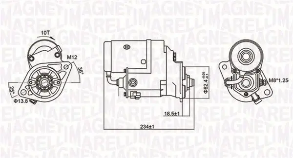 Electromotor (12V, 2,2kW) TOYOTA 4 RUNNER, DYNA, HIACE IV, LAND CRUISER, LAND CRUISER PRADO 2.5D 3.0D dupa 1993