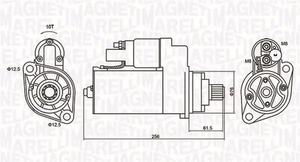 Electromotor (12V, 2,2kW) VW MULTIVAN V, TRANSPORTER IV, TRANSPORTER V 2.5 2.5D intre 1990-2009