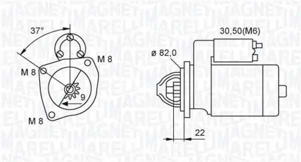 Electromotor (12V, 2,5kW) CITROEN JUMPER, JUMPY; FIAT DUCATO; PEUGEOT BOXER 2.0D-3.0D dupa 2004
